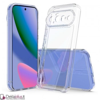 Silikoninis dėklas su kameros apsauga  2.0 mm storio - permatomas (Google Pixel 11)
